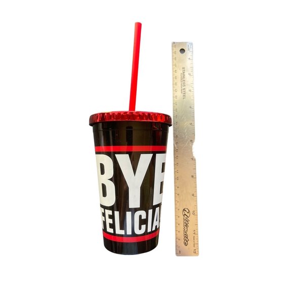 Bye Felicia Travel Cup Tumbler with Lid and Straw BPA Free NEW 16 Oz 6" - Picture 2 of 6